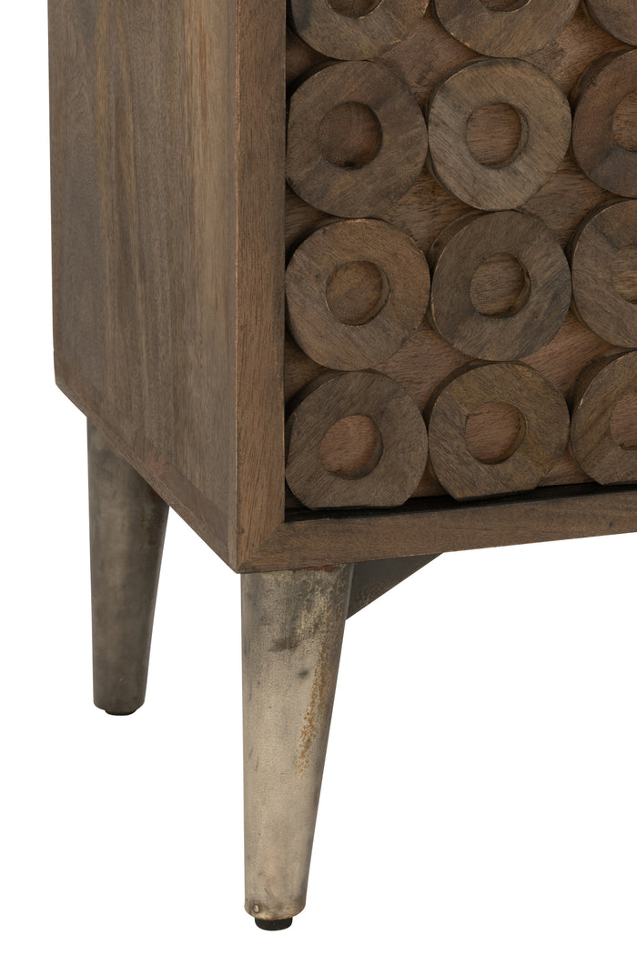 J-line - Buffet 4 Deuren Mangohout|mdf Bruin - 152x45x83cm