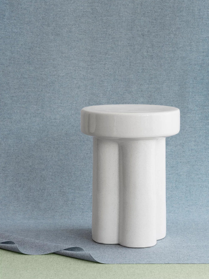 Toru Bijzettafel Lily Laag | Wit | Ivoor | Polystone