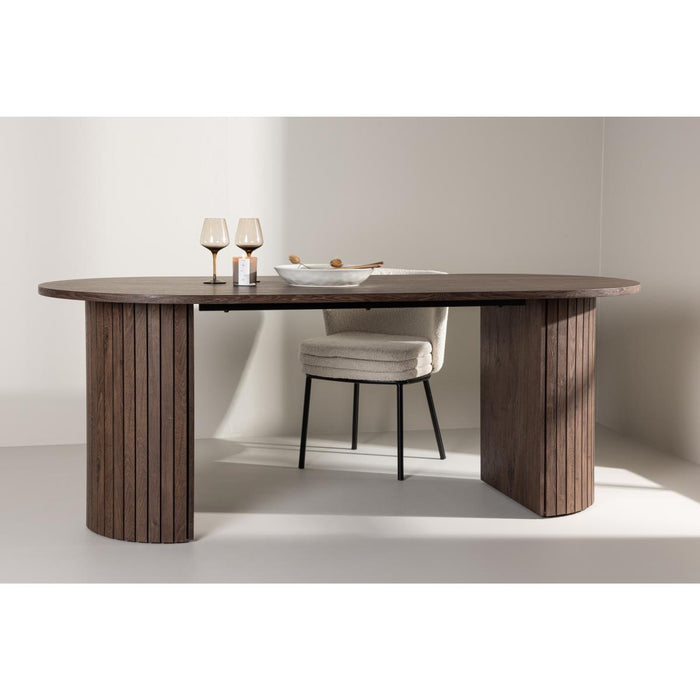 Svea - Niko ovale eettafel - 90 x 200 cm - mokka