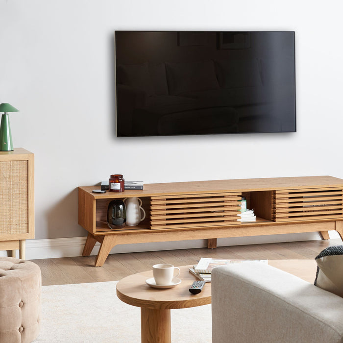 Beliani - TOLEDO - TV-meubel - Bruin - 180 x 40 cm - Vezelplaat