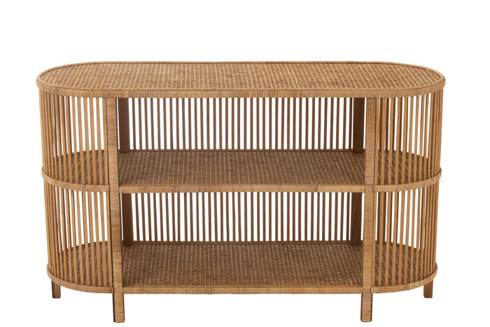 J-line - Tafel Exo Bamboe|rotan Naturel - 121x41x72cm