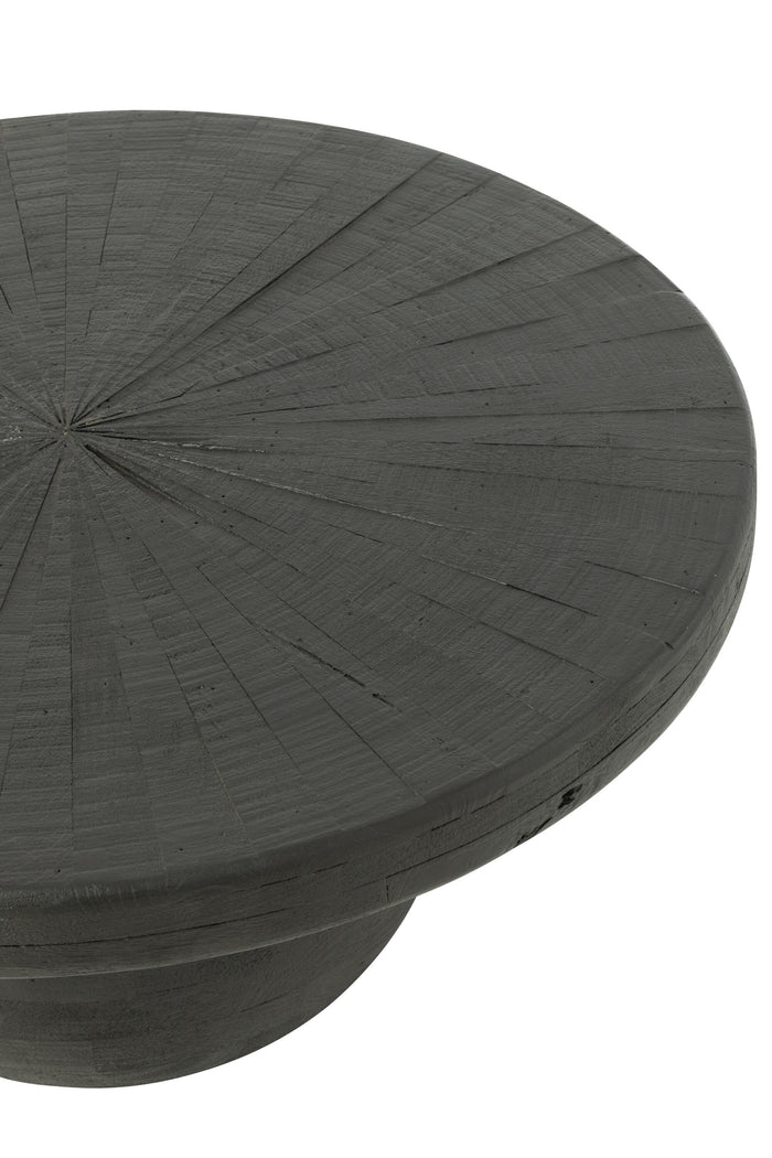 J-line - Salontafel Bol Shanil Hout Zwart - 80x80x39.5cm