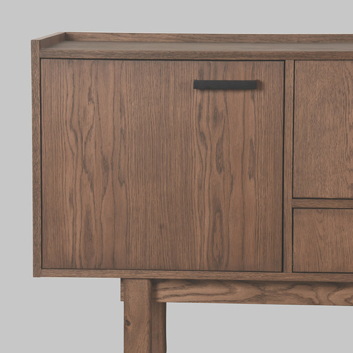 LABEL51 - Dressoir Cali - Smoked Eiken - Zwart Metaal