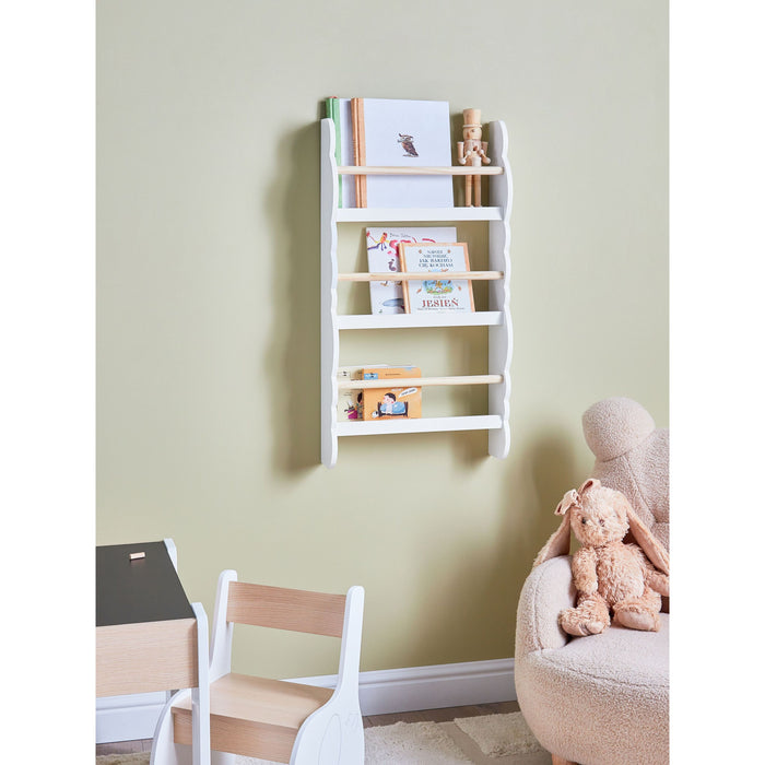 Beliani - RIGOLET - Wandboekenplank - Wit - MDF