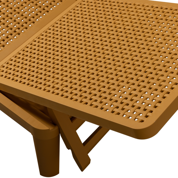 WOOOD Jinte Ligbed Tuin - Kunststof - Geel - 29x55x191