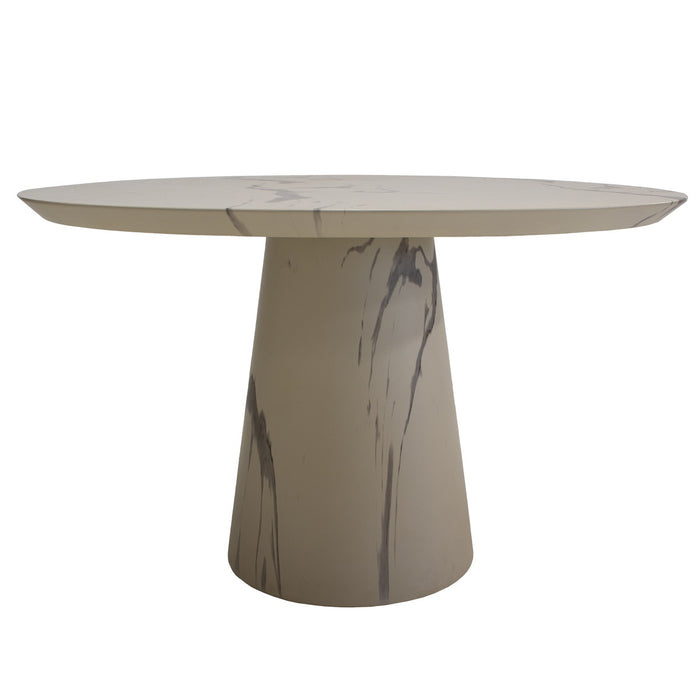 DÉJA Living - Eettafel Marmerlook - Rond - 120x120x76cm - Flen