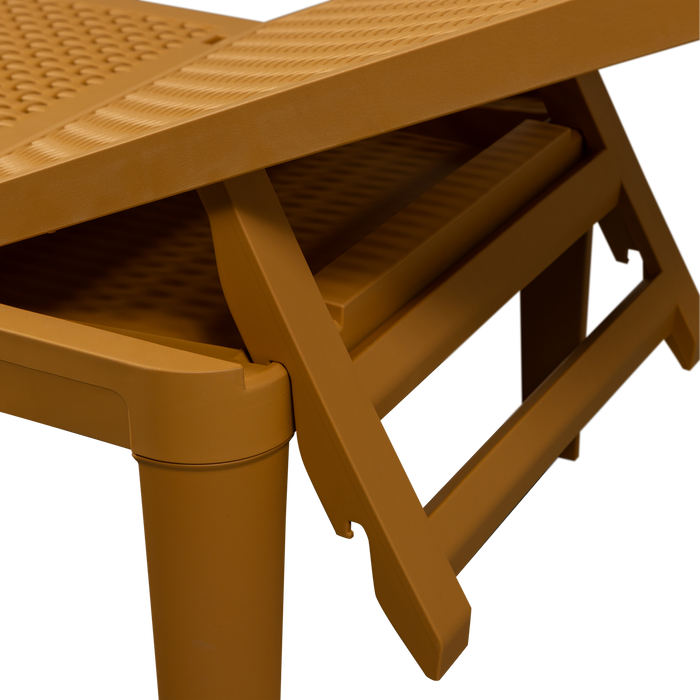 WOOOD Jinte Ligbed Tuin - Kunststof - Geel - 29x55x191