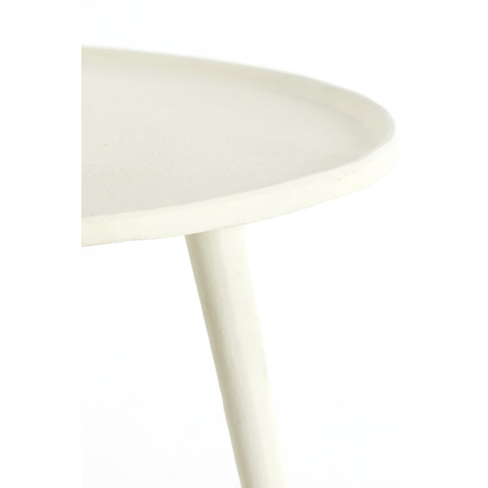Light & Living - Bijzettafel BABINA - Ø67.5x37cm - Wit