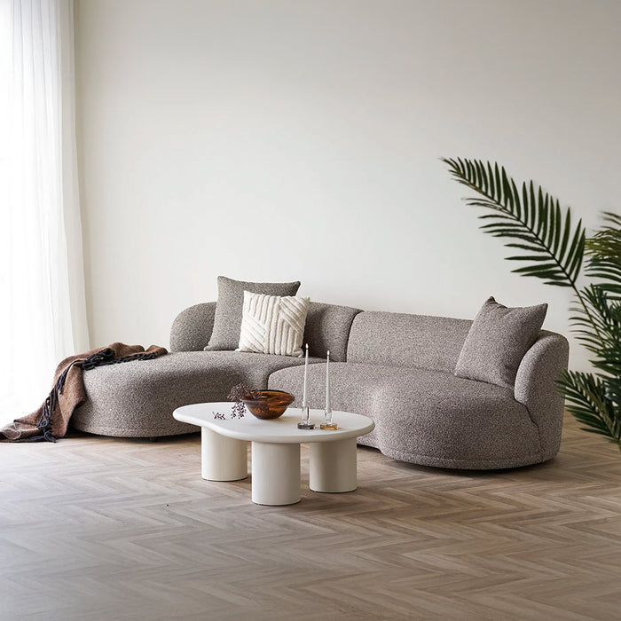 Artichok Mandy Gestoffeerde 3,5-Zits Hoekbank Bruin - Links - 294 cm