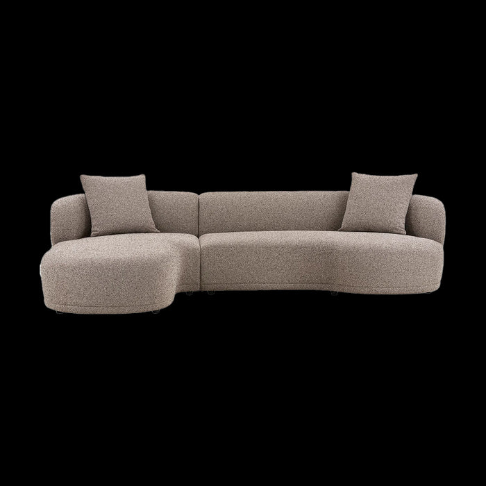 Artichok Mandy Gestoffeerde 3,5-Zits Hoekbank Bruin - Links - 294 cm