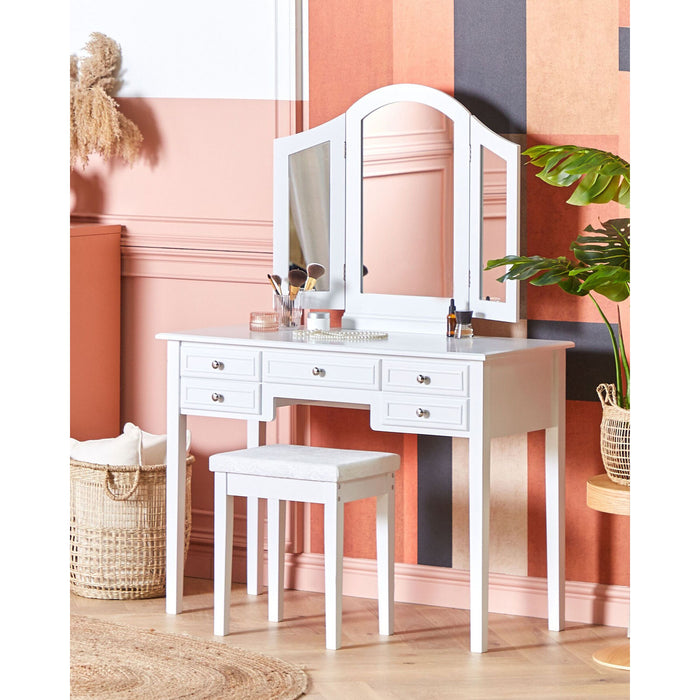 Beliani - LUMIERE - Kaptafel - Wit - MDF