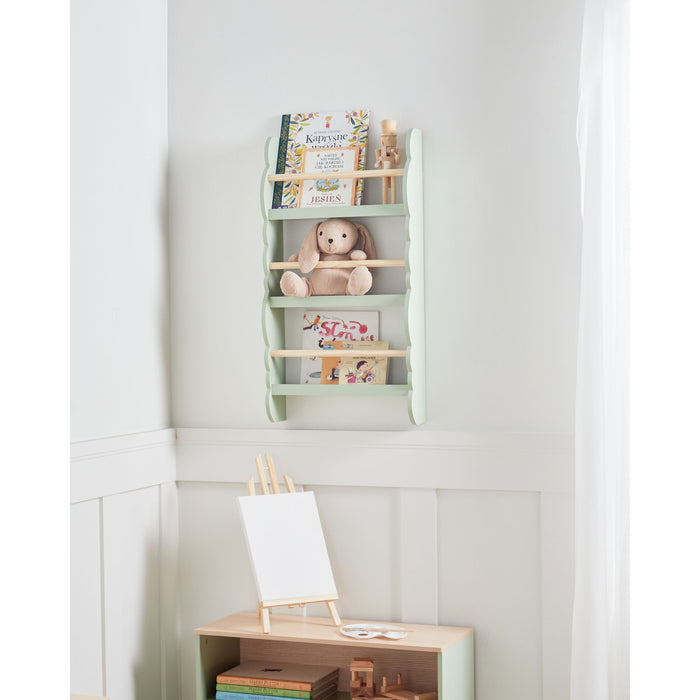 Beliani - RIGOLET - Wandboekenplank - Lichtgroen - MDF