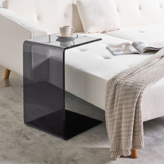 Beliani - LOURDES - Bijzettafel - Zwart - Veiligheidsglas