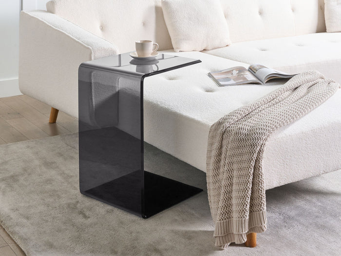 Beliani - LOURDES - Bijzettafel - Zwart - Veiligheidsglas