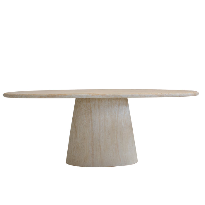 DÉJA Living - Tuintafel Travertin - Ovaal - 200x100x76cm - Brunn