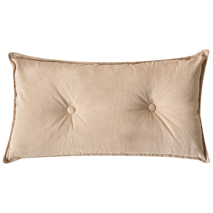 Beliani - DOLVA - Hoekbank - Beige - Linkerzijde - 294 cm - Corduroy