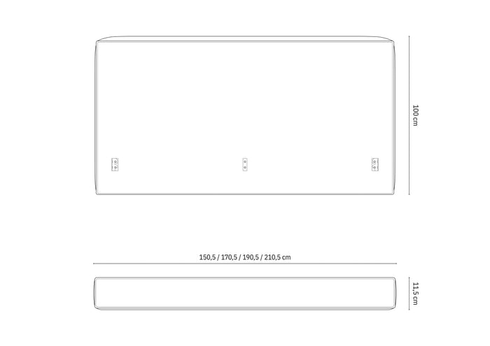 Micadoni Hoofdbord Olivia 150cm