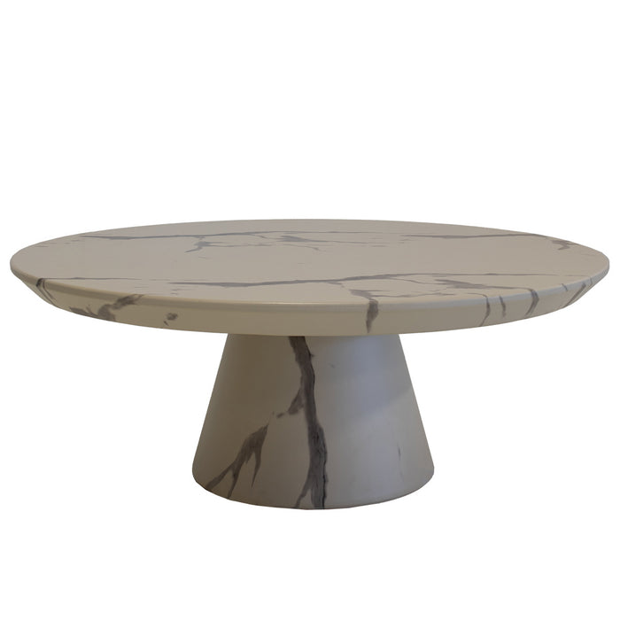 DÉJA Living - Loungetafel Marmerlook - Rond - 90x90x35cm - Flen
