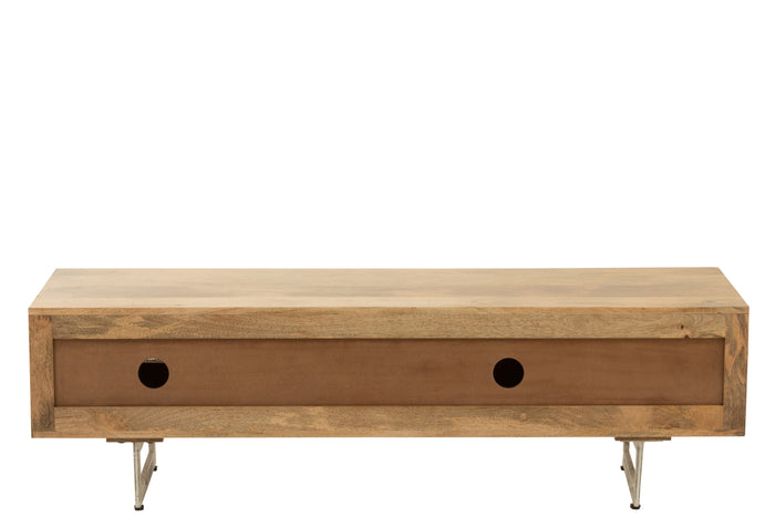 J-line - Tv Stand Rattan Mangohout Naturel - 120x43x49cm