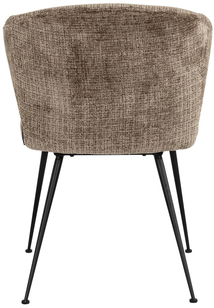 Richmond Interiors Xandra Steengrijs Chenille Eetkamerstoel