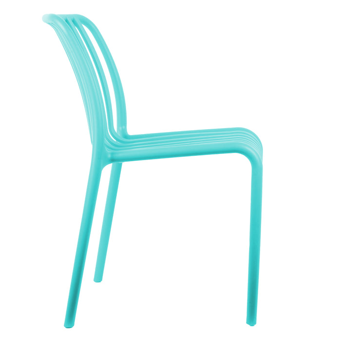 Leitmotiv - Eetkamerstoel Glee - Turquoise blue