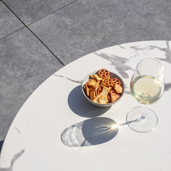 DÉJA Living - Loungetafel Marmerlook - Rond - 90x90x35cm - Flen