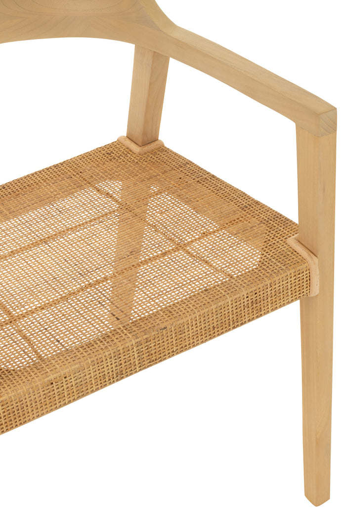 J-line - Stoel Emma Teakhout Naturel - 55x55x71cm