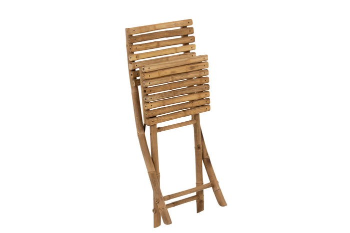 J-line - Stoel Plooibaar Bamboe Naturel - 54x45x85cm