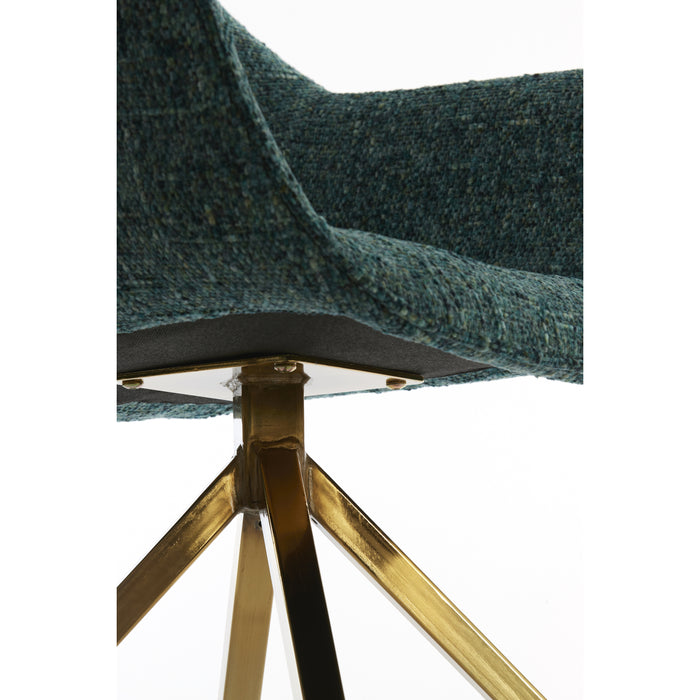 Light&living Eetkamerstoel 62x52x81 cm JAIMY emerald-groen+goud