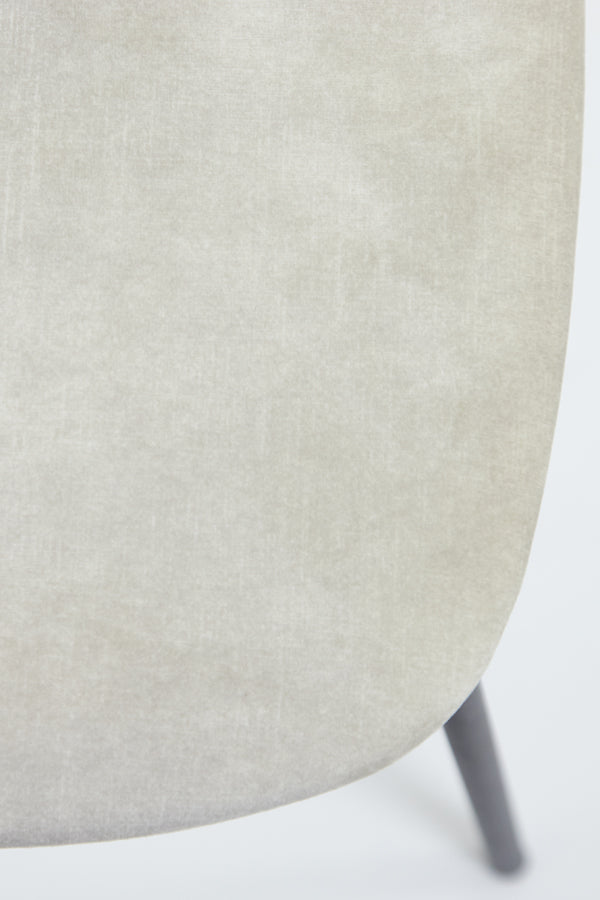 Light&living Eetkamerstoel 58x58x82 cm EMMA velvet grijs-donker grijs