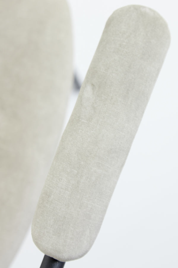 Light&living Eetkamerstoel 58x58x82 cm EMMA velvet grijs-donker grijs