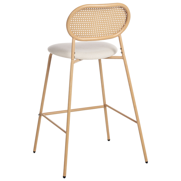 Beliani - ADAVER - Barkruk set van 2 - Lichtbeige - IJzer