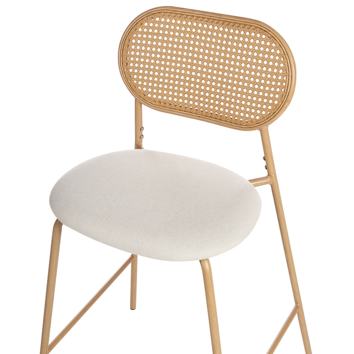 Beliani - ADAVER - Barkruk set van 2 - Lichtbeige - IJzer