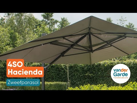 4-Seasons Hacienda zweefparasol 300 x 400 cm. - Woodlook|Sand