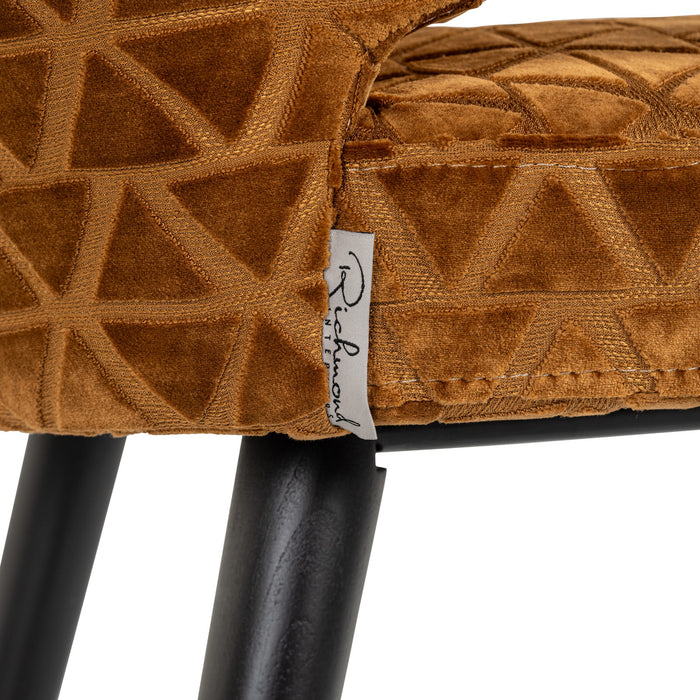 Richmond Interiors Indigo Armstoel Gold Triangle