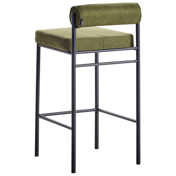 Beliani - AMAYA - Barkruk set van 2 - Olijfgroen - Polyester