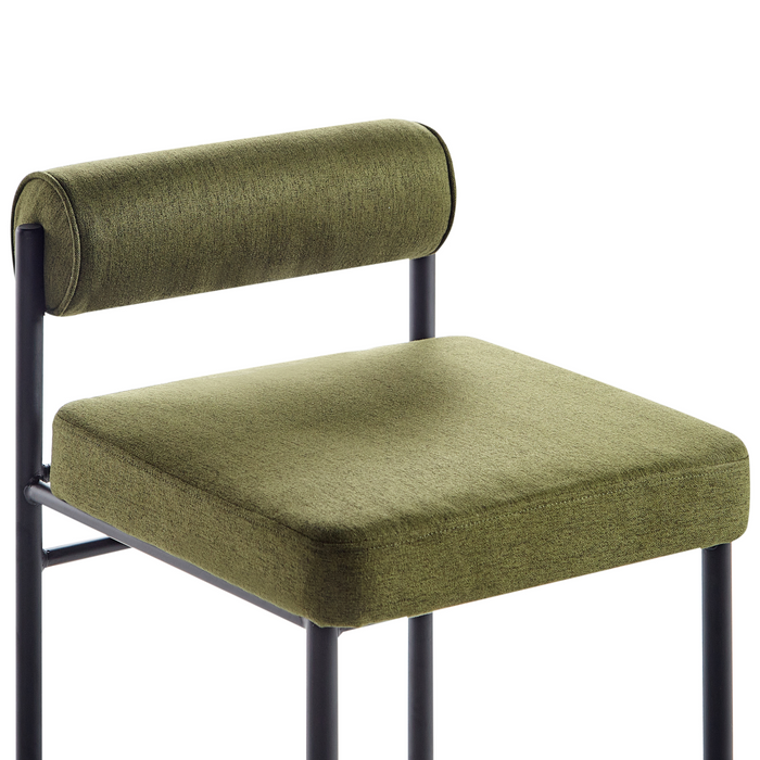 Beliani - AMAYA - Barkruk set van 2 - Olijfgroen - Polyester