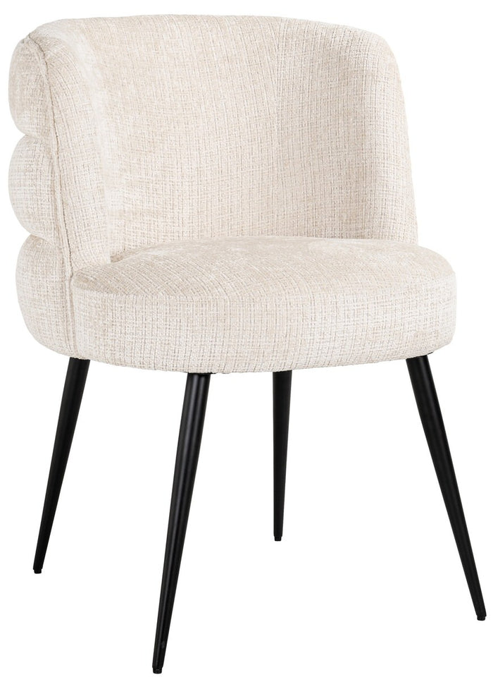 Richmond Interiors Stella Beige Chenille Eetkamerstoel