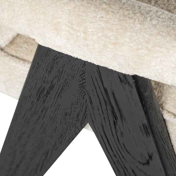 Richmond Interiors Cooper Wit Chenille Eetkamerstoel