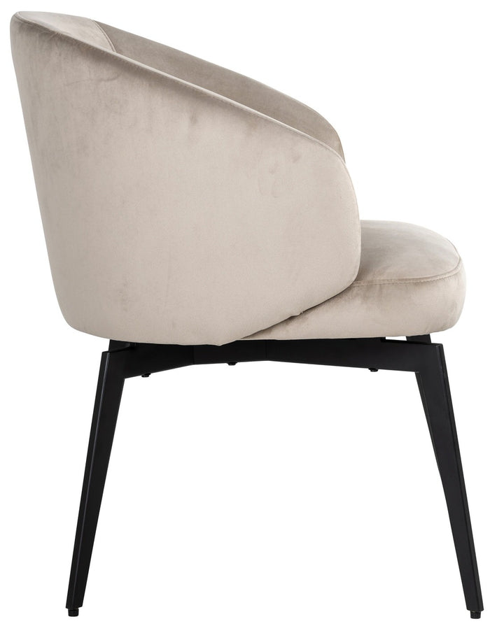 Richmond Interiors Amphara Khaki Velvet Eetkamerstoel