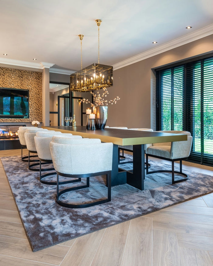 Richmond Interiors Emerson Eetkamerstoel Wit Chenille