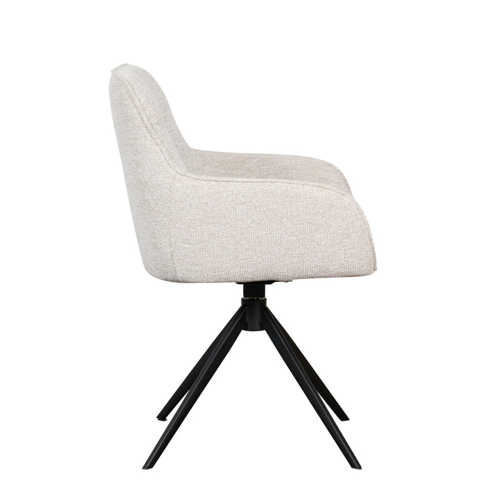 Eetkamerstoel Look - Beige|Creme - Textiel