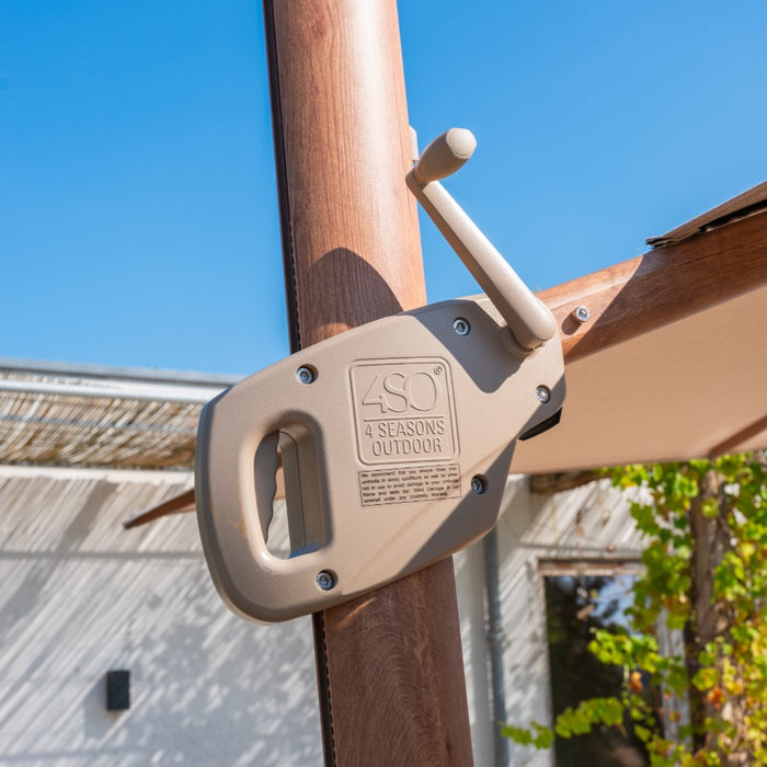 4-Seasons Hacienda zweefparasol 300 x 400 cm. - Woodlook|Sand