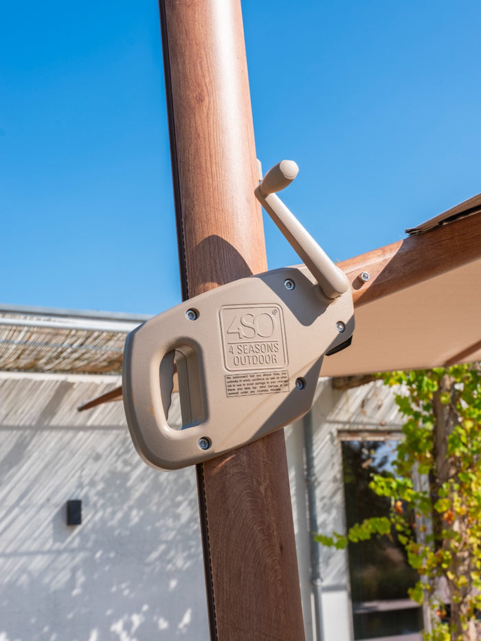 4-Seasons Hacienda zweefparasol 300 x 400 cm. - Woodlook|Sand