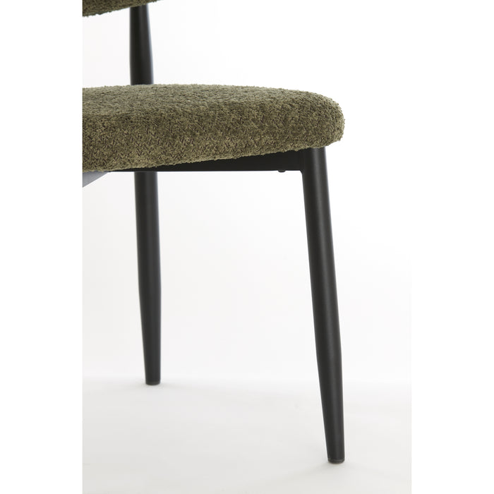 Light & Living - Eetkamerstoel ENIOLA - 54x52x76cm - Groen - Set van 2