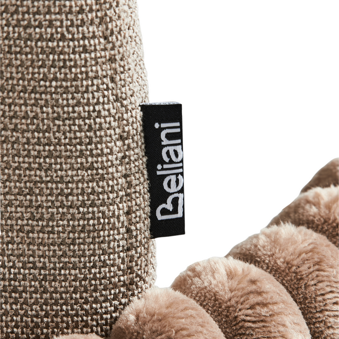 Beliani - AMITY - Barkruk set van 2 - Taupe - Polyester