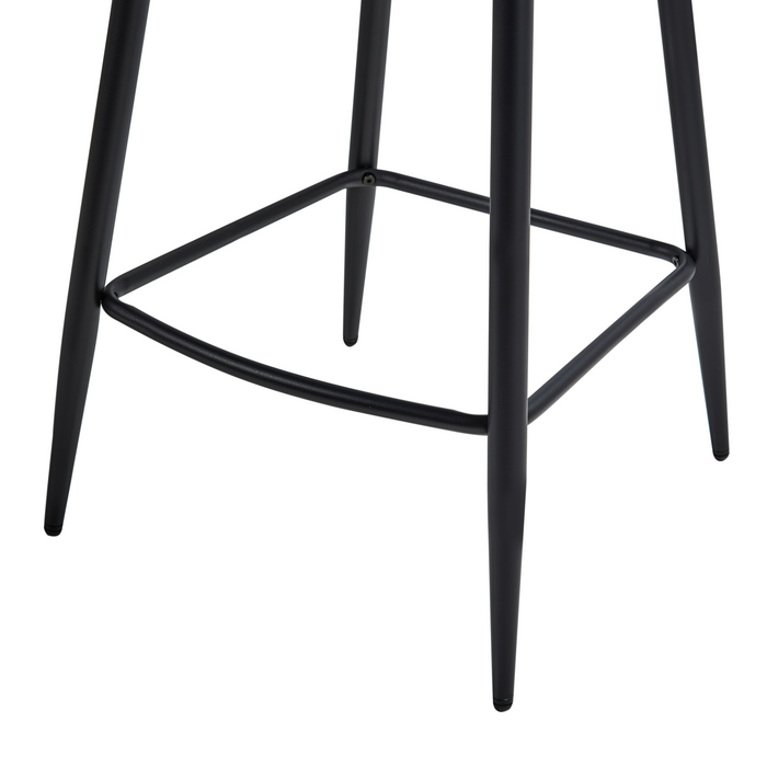 Beliani - AMITY - Barkruk set van 2 - Taupe - Polyester