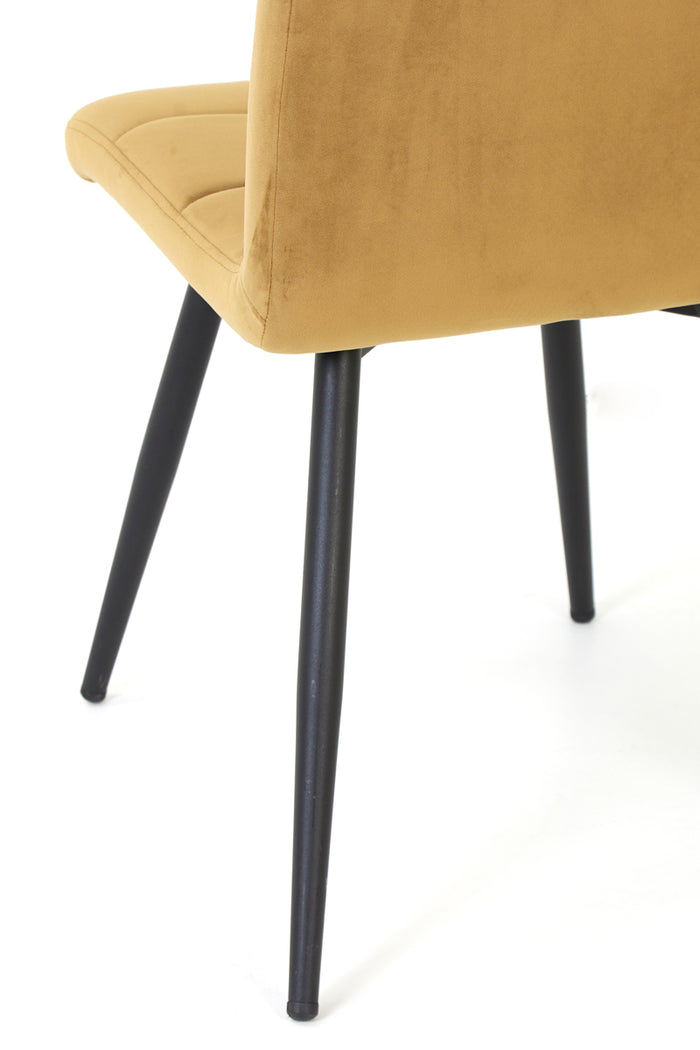 Light&living Eetkamerstoel 50,5x44,5x82 cm OLIVE velvet karamel-zwart