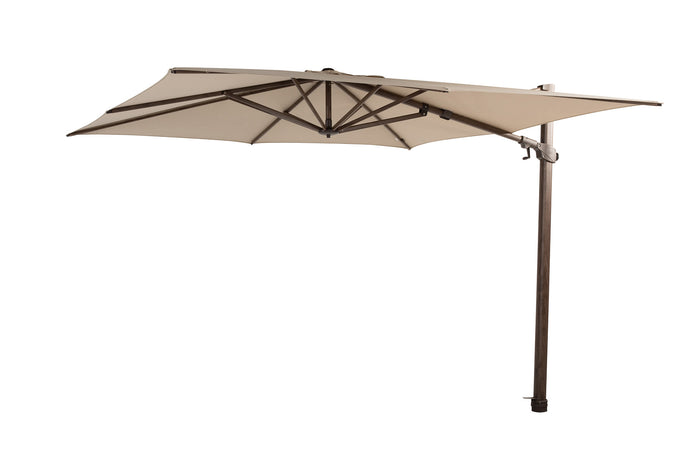 4 Seasons Zweefparasol Siesta premium 300x300 cm. - beach|dark woodlook