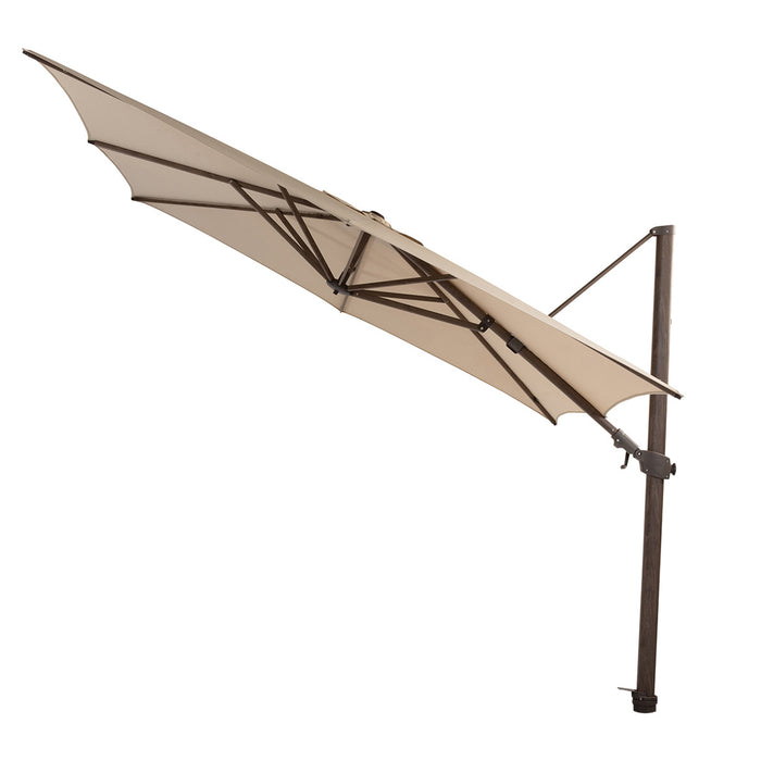 4 Seasons Zweefparasol Siesta premium 300x300 cm. - beach|dark woodlook